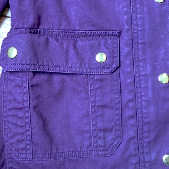 J Crew Factory Dark Burgundy Relaxed Boyfriend Field Jacket - Picture 7 of 14